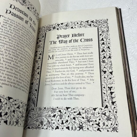 VTG 1955 "My Catholic Devotions" Catholic Manual of Prayers Leather Covers - Picture 9 of 16